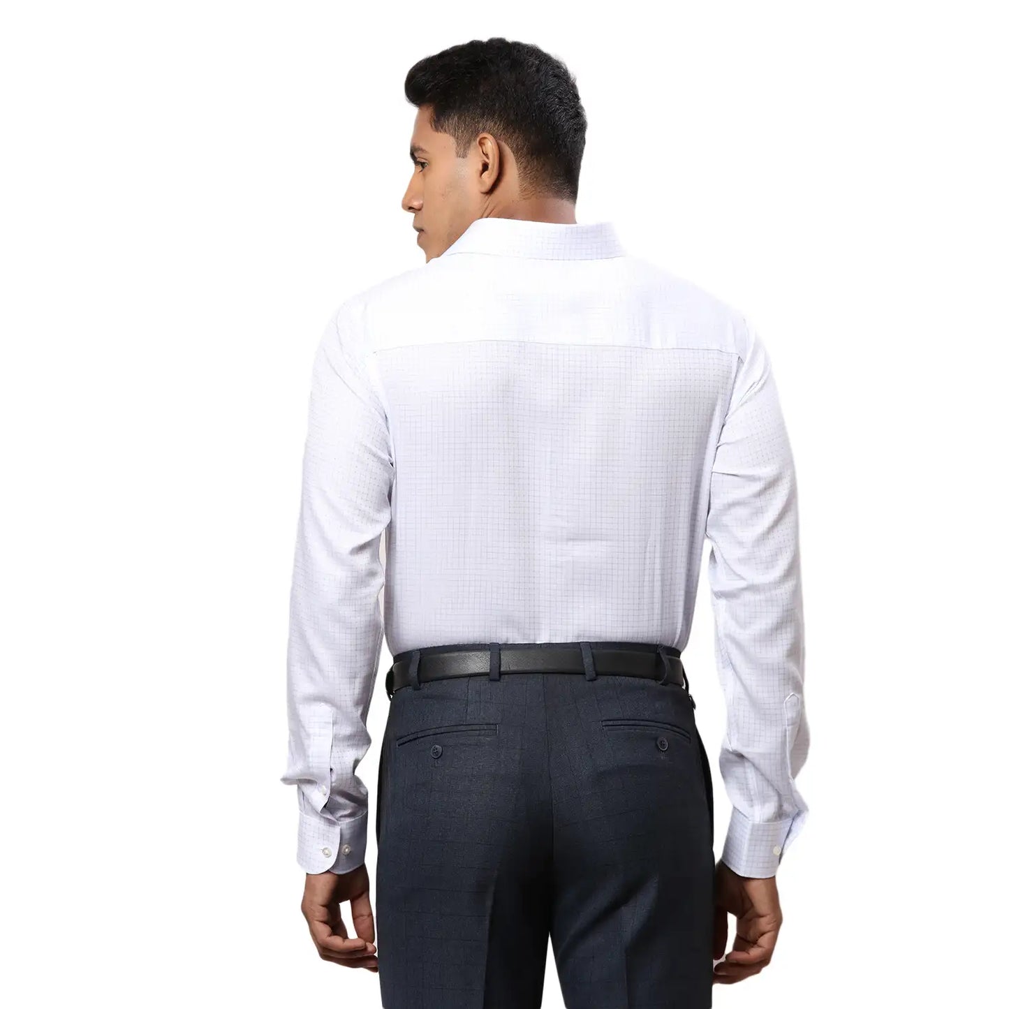 Men Green Contemporary Fit Checks Cotton Cut Collar Shirts