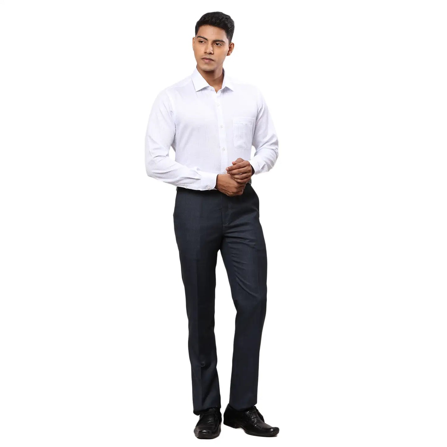 Men Green Contemporary Fit Checks Cotton Cut Collar Shirts