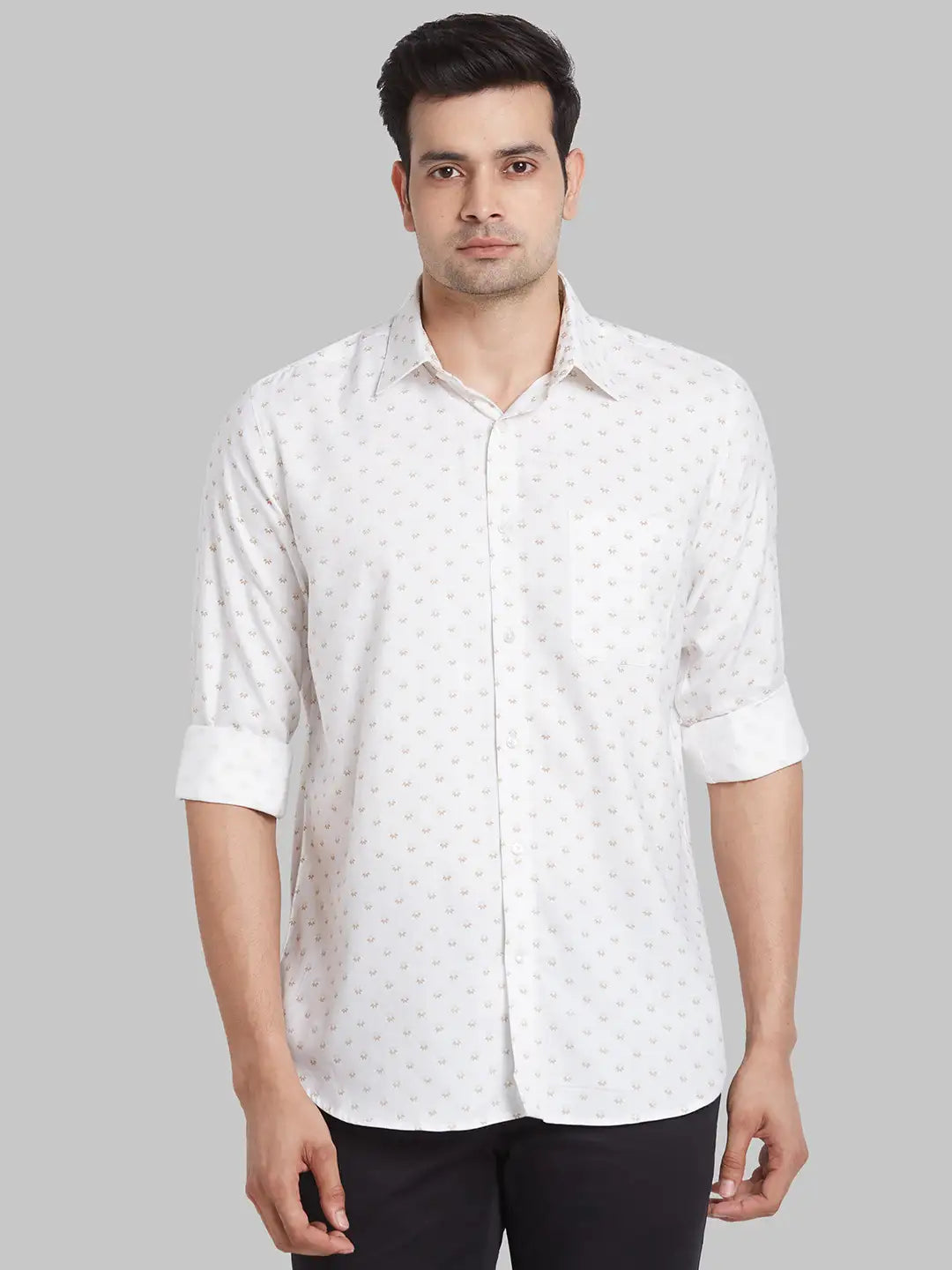 Men Fawn Contemporary Fit Structure  Cotton   Shirts