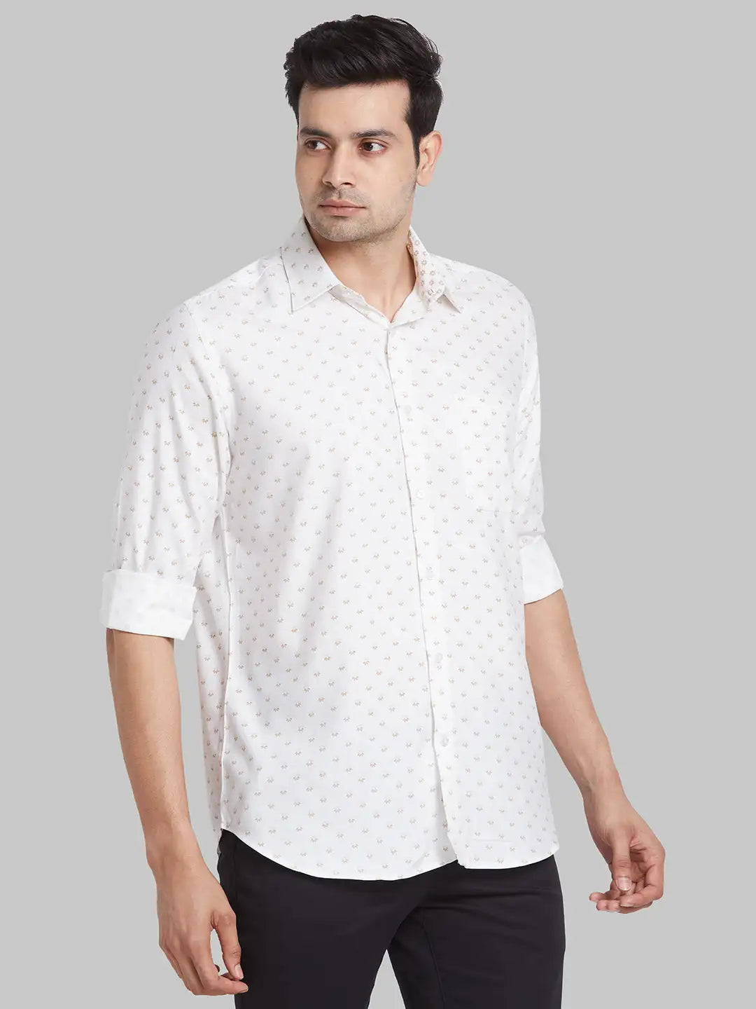Men Fawn Contemporary Fit Structure  Cotton   Shirts