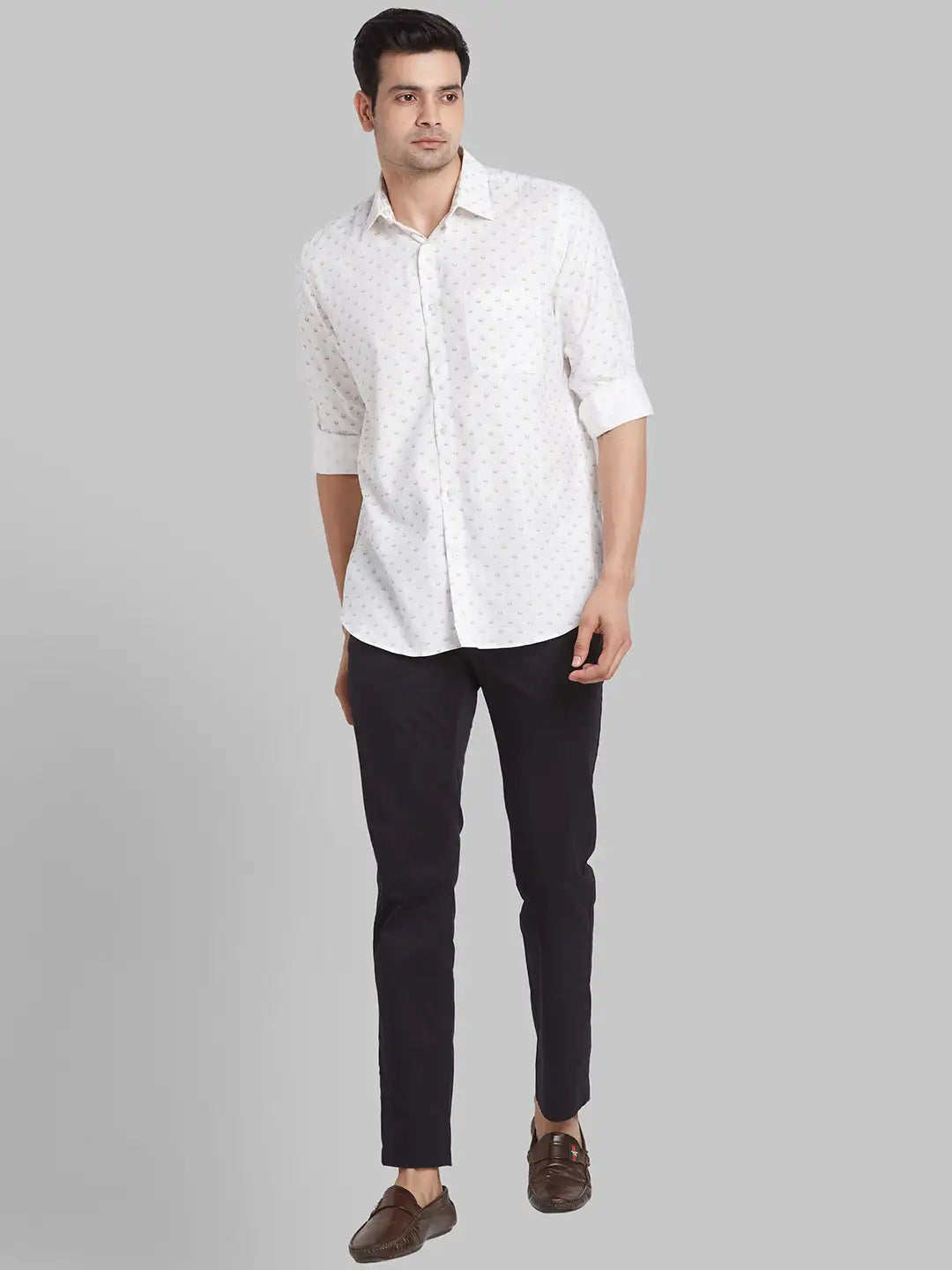 Men Fawn Contemporary Fit Structure  Cotton   Shirts