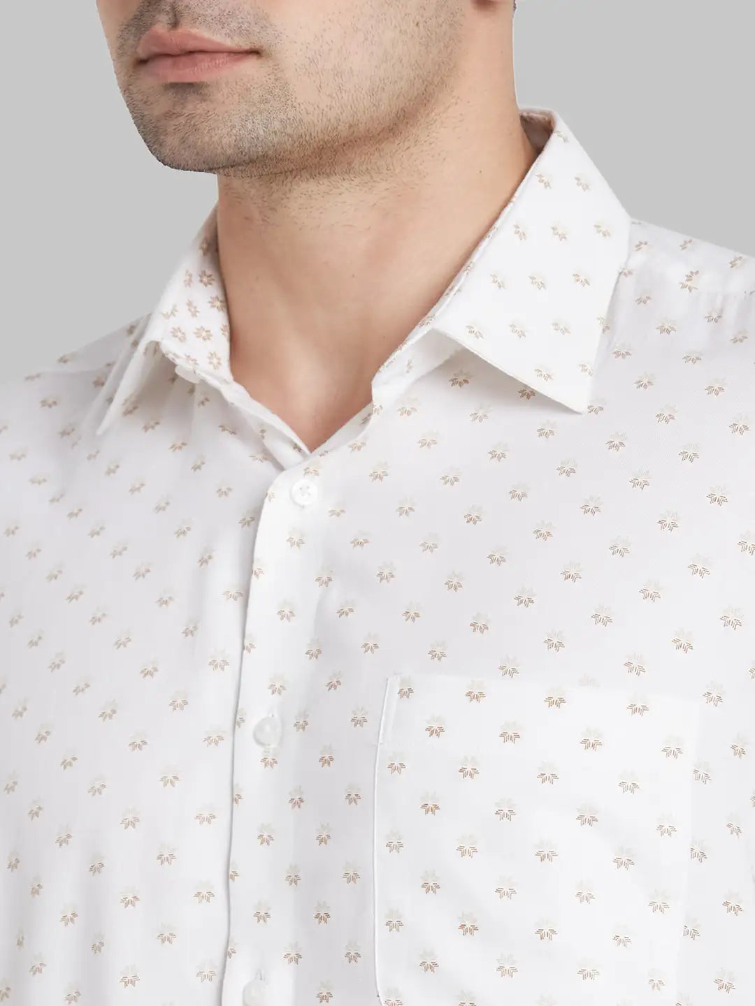 Men Fawn Contemporary Fit Structure  Cotton   Shirts