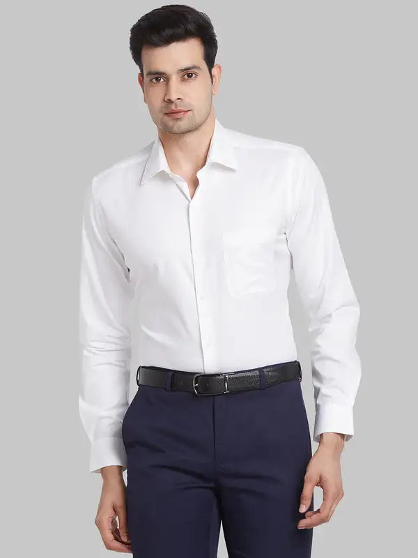 Men Contemporary Fit White Shirt