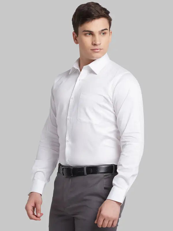 Men Contemporary Fit White Shirt