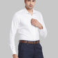 Men Blue Contemporary Fit Structure Cotton Shirts