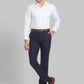 Men Blue Contemporary Fit Structure Cotton Shirts