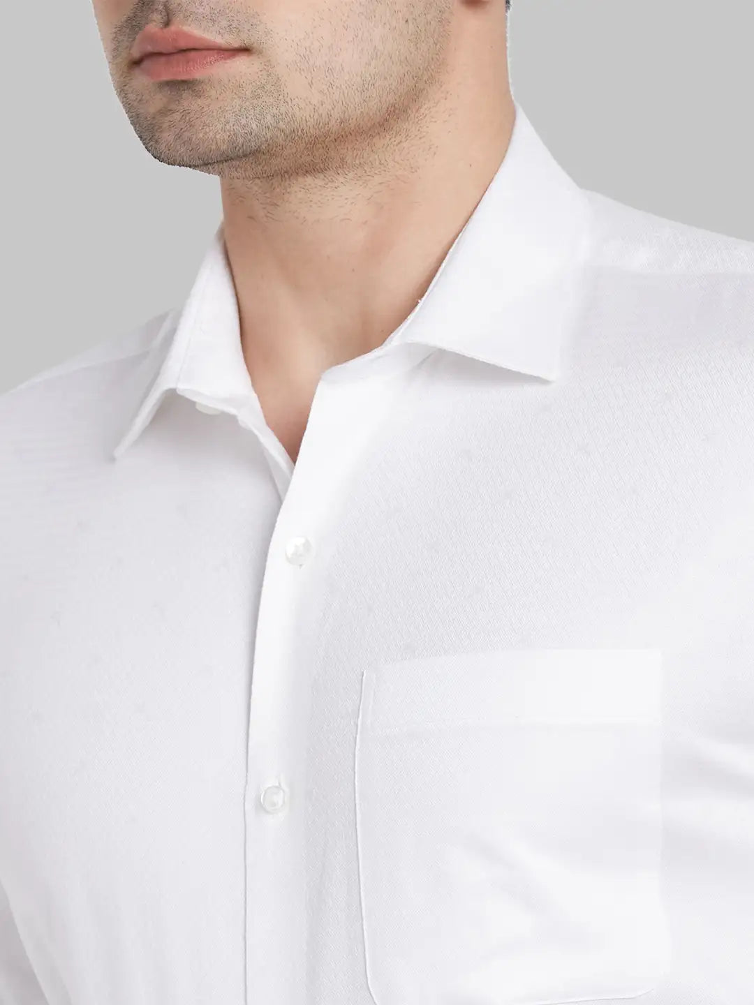 Men Blue Contemporary Fit Structure Cotton Shirts