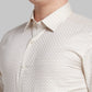 Men Blue Contemporary Fit Structure  Cotton   Shirts