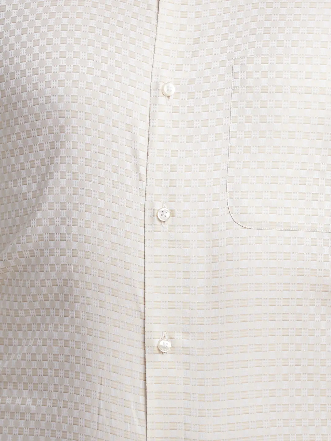 Men Blue Contemporary Fit Structure  Cotton   Shirts