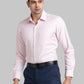 Men White Contemporary Fit Structure Cotton Blend   Shirts