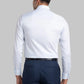 Raymond Men Grey Solid Contemporary Fit Cotton Blend Shirt