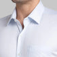 Raymond Men Grey Solid Contemporary Fit Cotton Blend Shirt