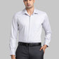 Raymond Men Red Solid Contemporary Fit Cotton Blend Shirt