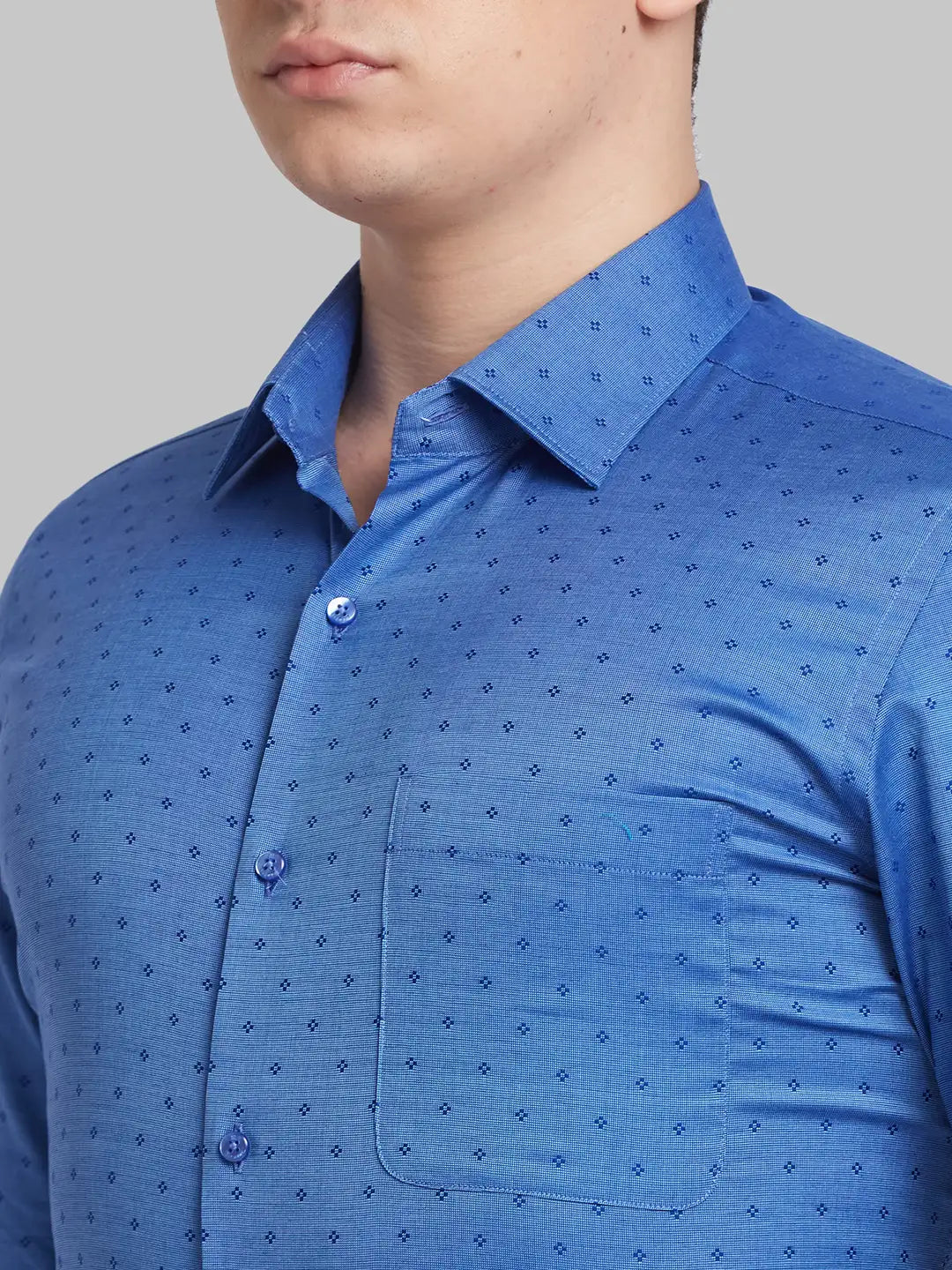 Men Green Contemporary Fit Structure  Cotton   Shirts