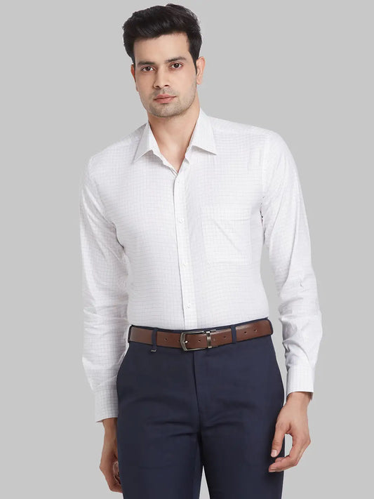 Men Brown Slim Fit Print  Cotton   Shirts