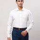 Raymond Men White Structure Regular Fit Cotton Cutaway Collar Shirt