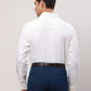 Raymond Men White Structure Regular Fit Cotton Cutaway Collar Shirt