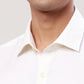 Raymond Men White Structure Regular Fit Cotton Cutaway Collar Shirt