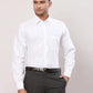 Raymond Men White Solid Contemporary Fit Cotton Shirt