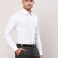Raymond Men White Solid Contemporary Fit Cotton Shirt