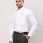 Raymond Men White Solid Contemporary Fit Cotton Shirt