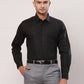 Raymond Men Black Solid Contemporary Fit Cotton Shirt