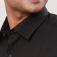 Raymond Men Black Solid Contemporary Fit Cotton Shirt