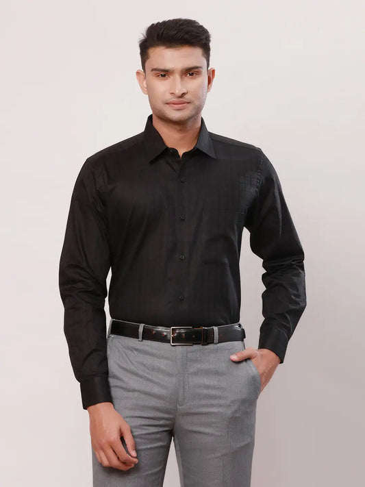 Raymond Men Fawn Solid Contemporary Fit Cotton Shirt