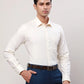 Raymond Men Fawn Solid Regular Fit Cotton Cutaway Collar Shirt