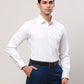 Raymond Men Black Structure Contemporary Fit Cotton Cutaway Collar Shirt