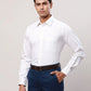 Raymond Men Black Structure Contemporary Fit Cotton Cutaway Collar Shirt