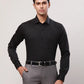 Raymond Men Maroon Structure Contemporary Fit Cotton Cutaway Collar Shirt