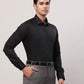Raymond Men Maroon Structure Contemporary Fit Cotton Cutaway Collar Shirt