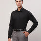 Raymond Men Maroon Structure Contemporary Fit Cotton Cutaway Collar Shirt
