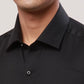 Raymond Men Maroon Structure Contemporary Fit Cotton Cutaway Collar Shirt