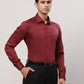 Raymond Men Green Structure Contemporary Fit Cotton Cutaway Collar Shirt