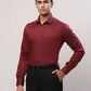 Raymond Men Green Structure Contemporary Fit Cotton Cutaway Collar Shirt