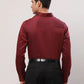 Raymond Men Green Structure Contemporary Fit Cotton Cutaway Collar Shirt