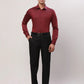 Raymond Men Green Structure Contemporary Fit Cotton Cutaway Collar Shirt