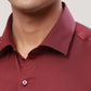 Raymond Men Green Structure Contemporary Fit Cotton Cutaway Collar Shirt