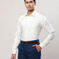 Raymond Men Yellow Structure Contemporary Fit Cotton Cutaway Collar Shirt