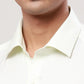 Raymond Men Yellow Structure Contemporary Fit Cotton Cutaway Collar Shirt