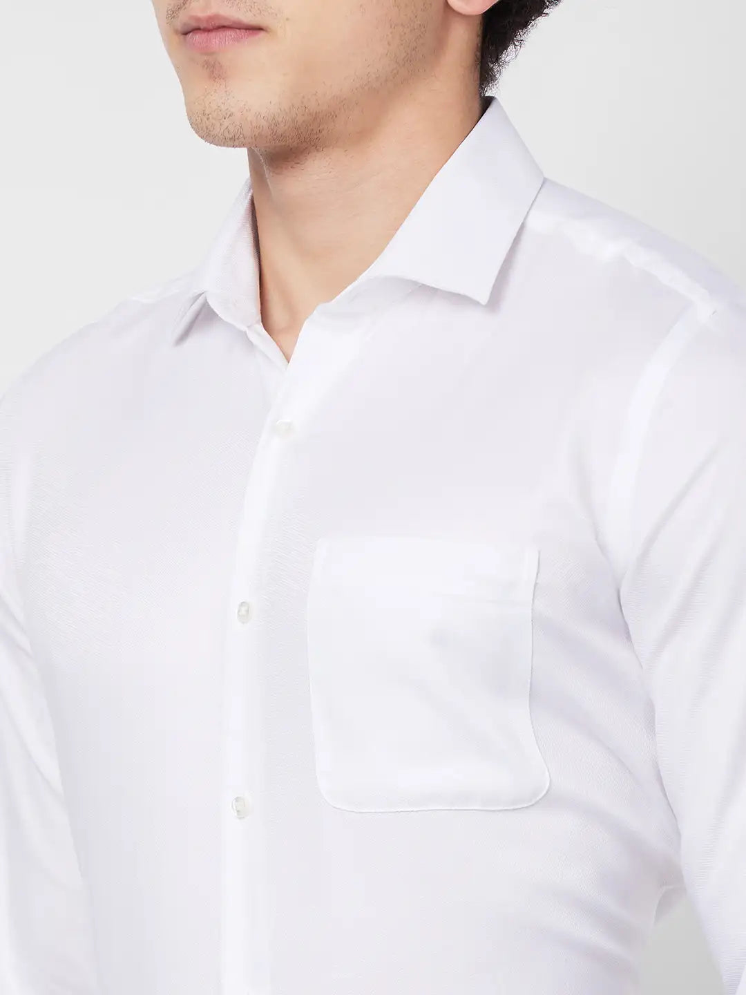 Raymond Contemporary Fit Self Design Light Fawn Shirt