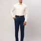 Raymond Men Blue Structure Contemporary Fit Cotton Cutaway Collar Shirt