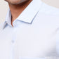Raymond Men Red Structure Contemporary Fit Cotton Cutaway Collar Shirt