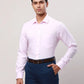 Raymond Men Violet Structure Contemporary Fit Cotton Cutaway Collar Shirt