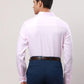 Raymond Men Violet Structure Contemporary Fit Cotton Cutaway Collar Shirt