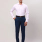 Raymond Men Violet Structure Contemporary Fit Cotton Cutaway Collar Shirt