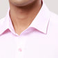 Raymond Men Violet Structure Contemporary Fit Cotton Cutaway Collar Shirt