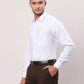 Raymond Men Blue Structure Contemporary Fit Cotton Cutaway Collar Shirt